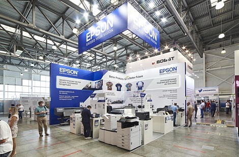 Выставочный стенд для компании EPSON от EXPOMASTER GROUP